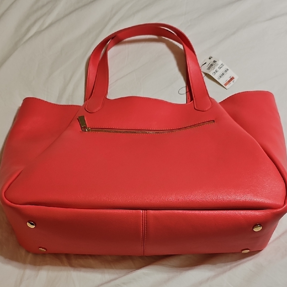 On 34th Peony Coral Women's Tote Bag - Picture 3 of 6